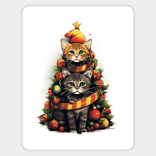 Cat Christmas Tree Magnet